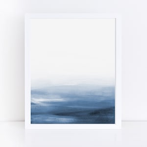 Printable Art, Blue Wall Art, Abstract Printable Art, Watercolor Print ...