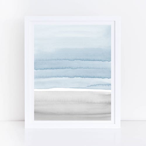 Printable Abstract Art Watercolor Wall Art Sky Print Blue - Etsy