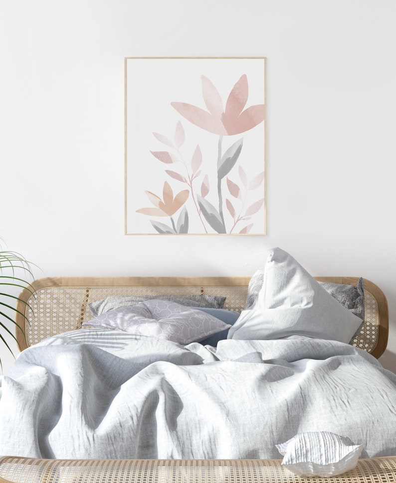 PRINTABLE Wall Art, Blush Pink Bedroom Art, Bedroom Wall Print, Blush ...