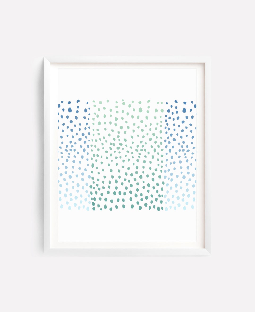 Dots Art Abstract Art Nursery Print Bedroom Print Blue Etsy