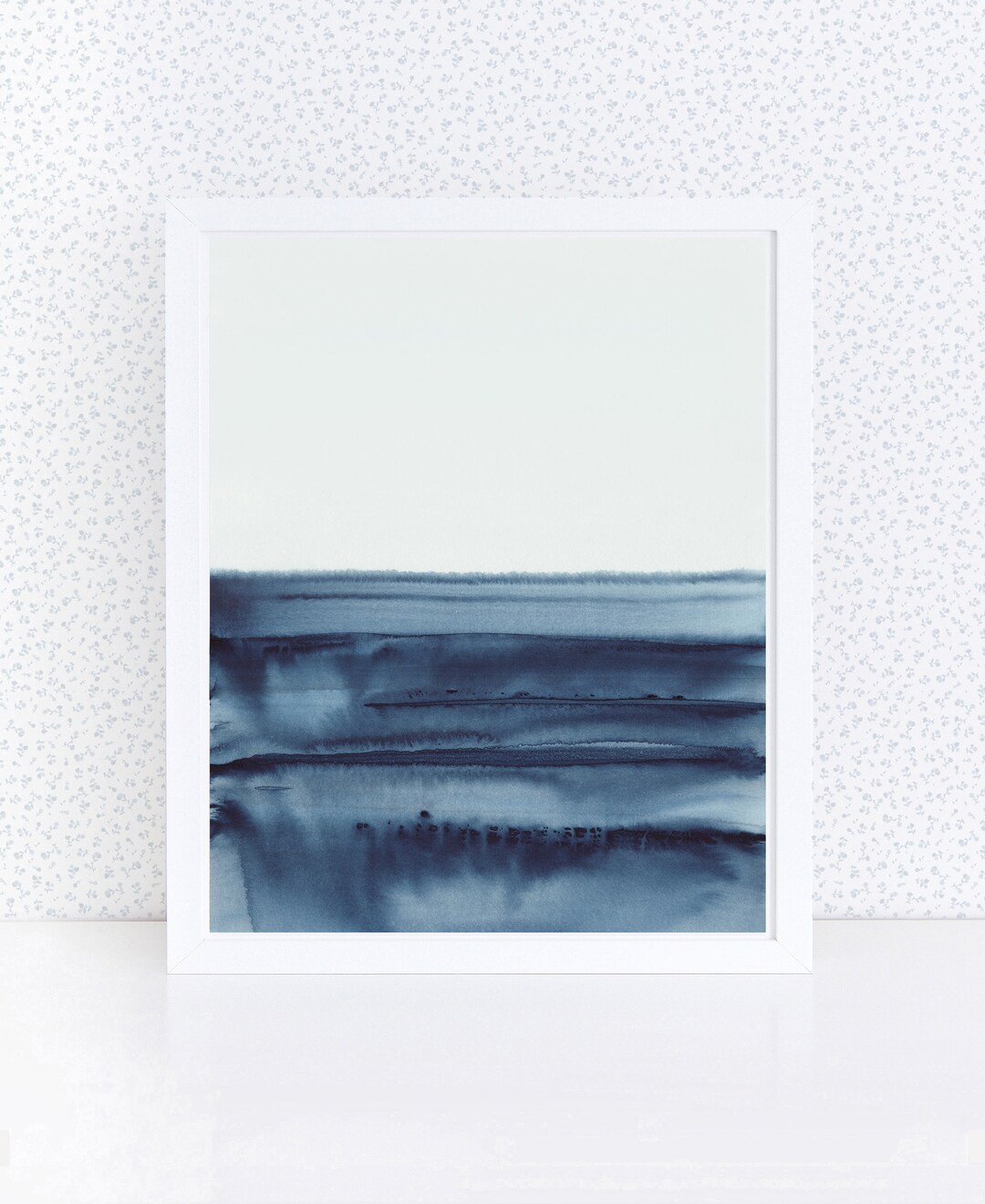 Blue Wall Art, Printable Wall Art, Landscape Wall Art, Abstract Wall ...