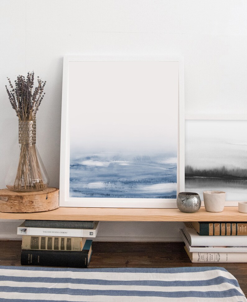 Blue Wall Art Printable Art Abstract Printable Art Etsy