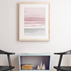Blush Pink and Grey Abstract Art, Watercolor Printable Art, Watercolor Wall Art, Blush Prints, Pink Grey Wall Art, Bedroom Art, Abstract Art image 4