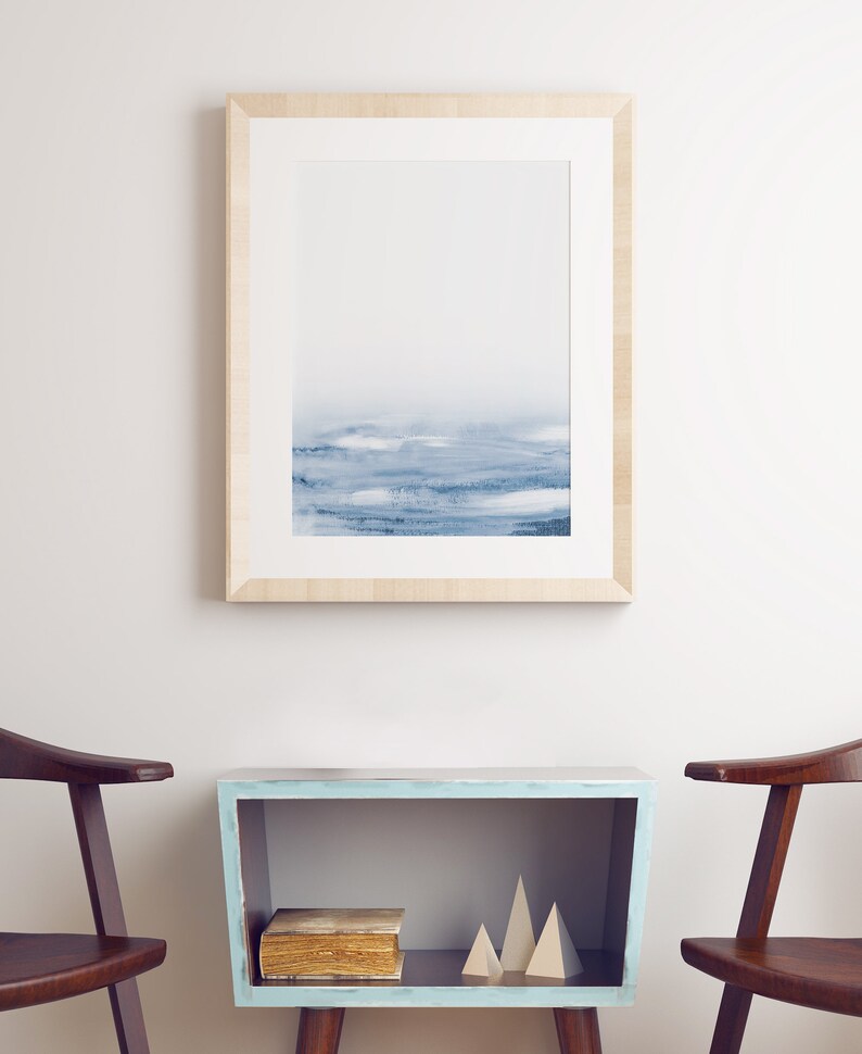 Blue Wall Art Printable Art Abstract Printable Art Etsy