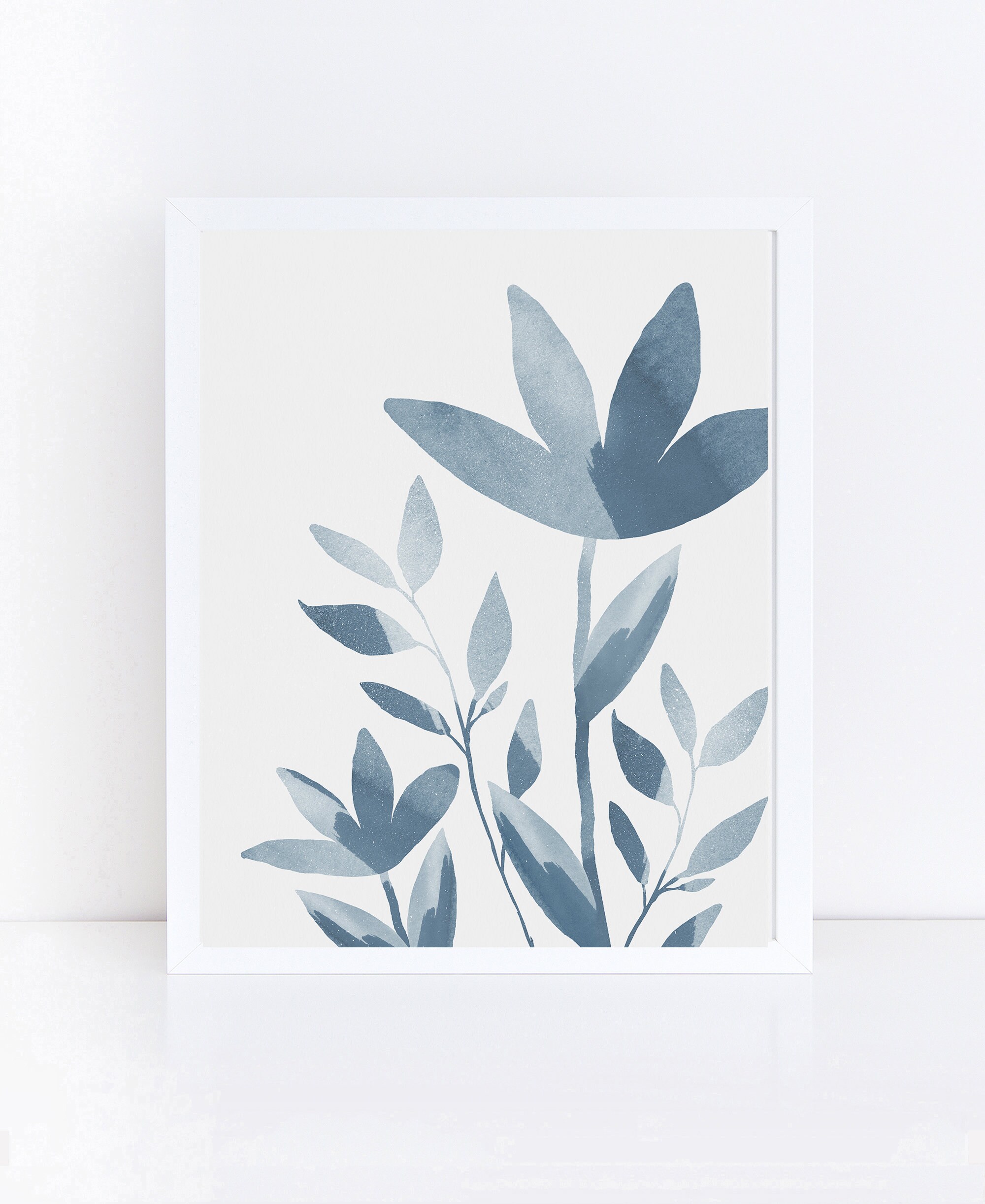Set of 2 Prints, Printable Wall Art, Blue Wall Art, Indigo Prints ...