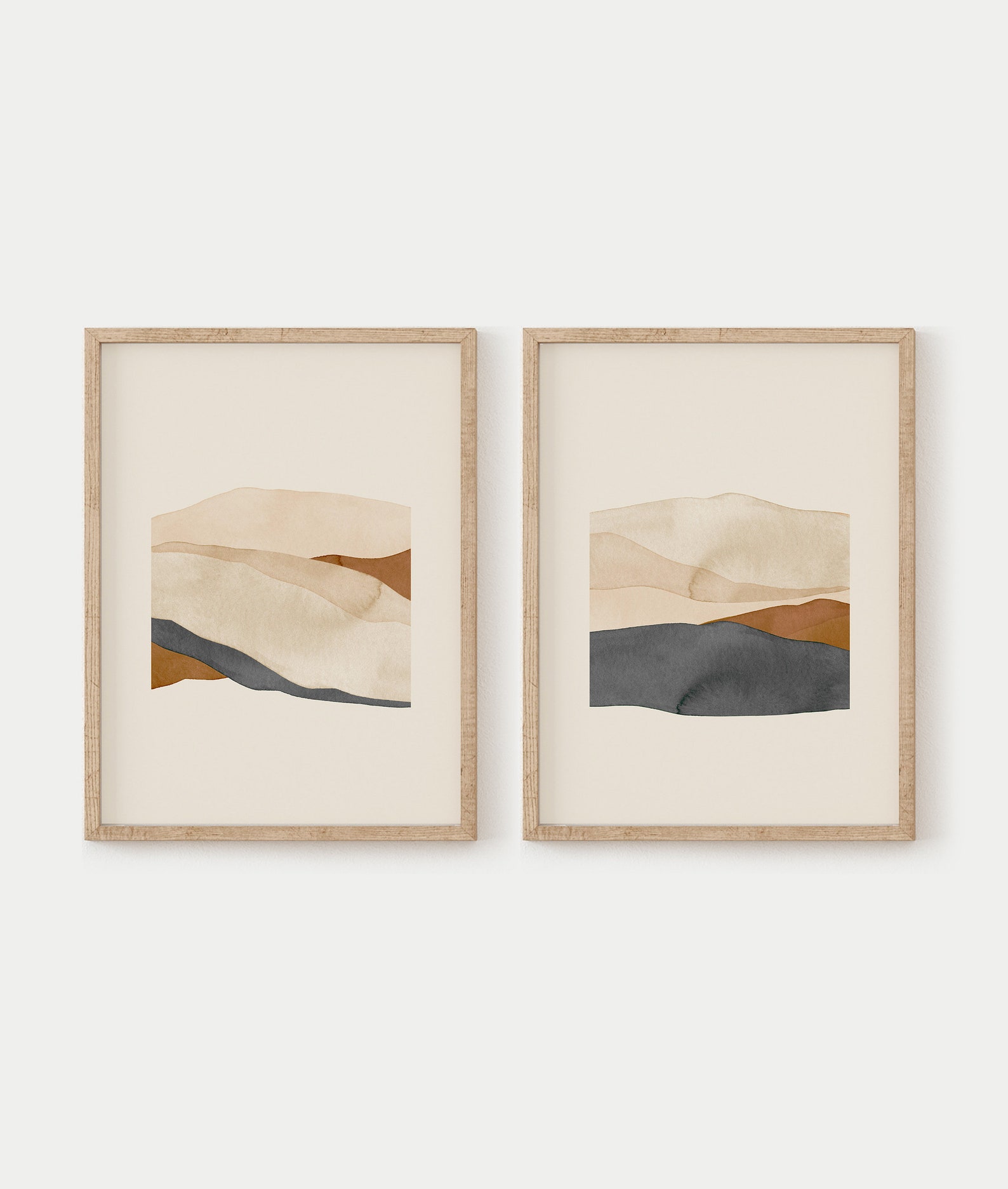 Printable Wall Art, Neutral Wall Art Set of 2, Beige Wall Art, Earth ...