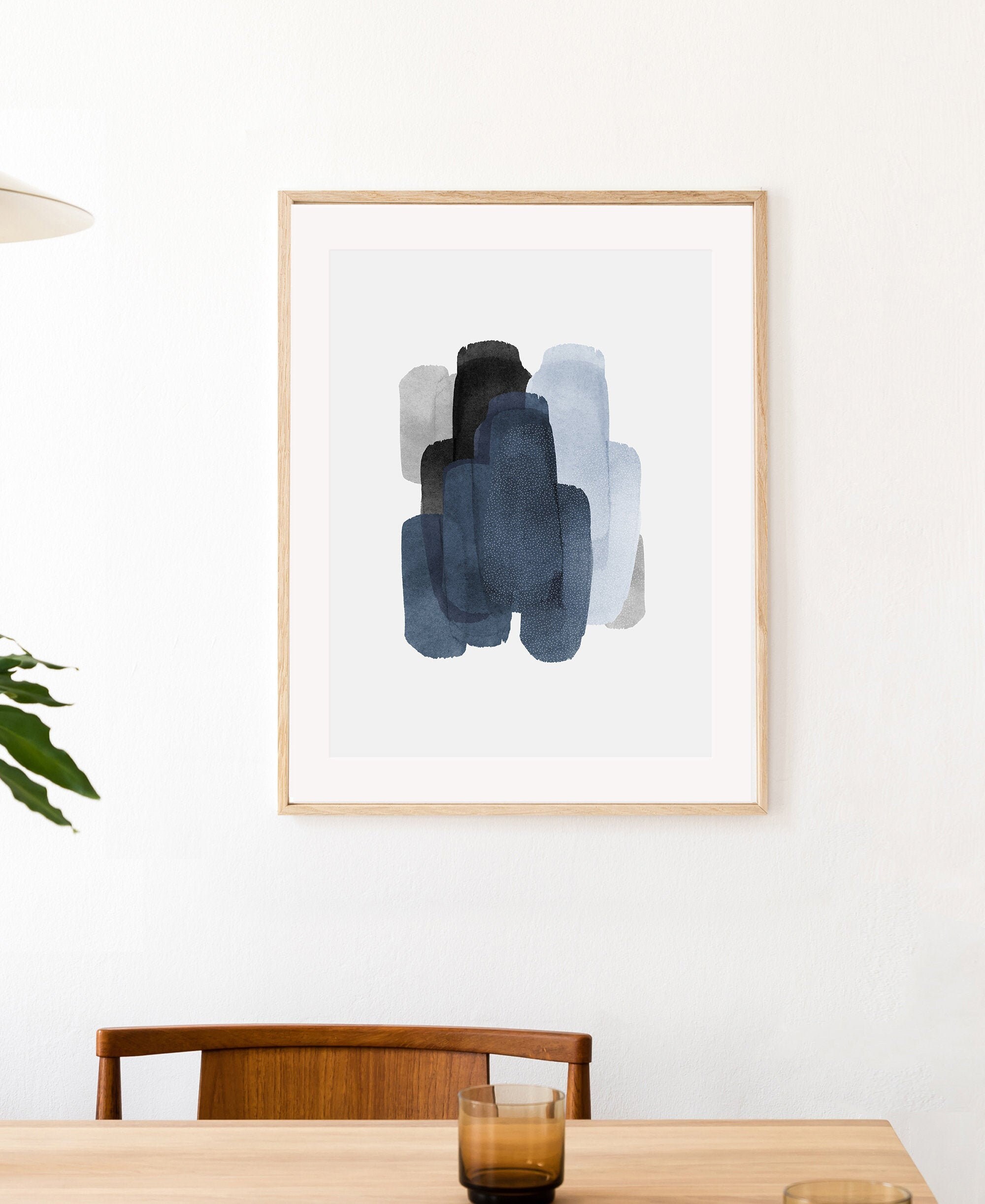 Printable Wall Art Blue Wall Art Blue Watercolor Print Blue Etsy