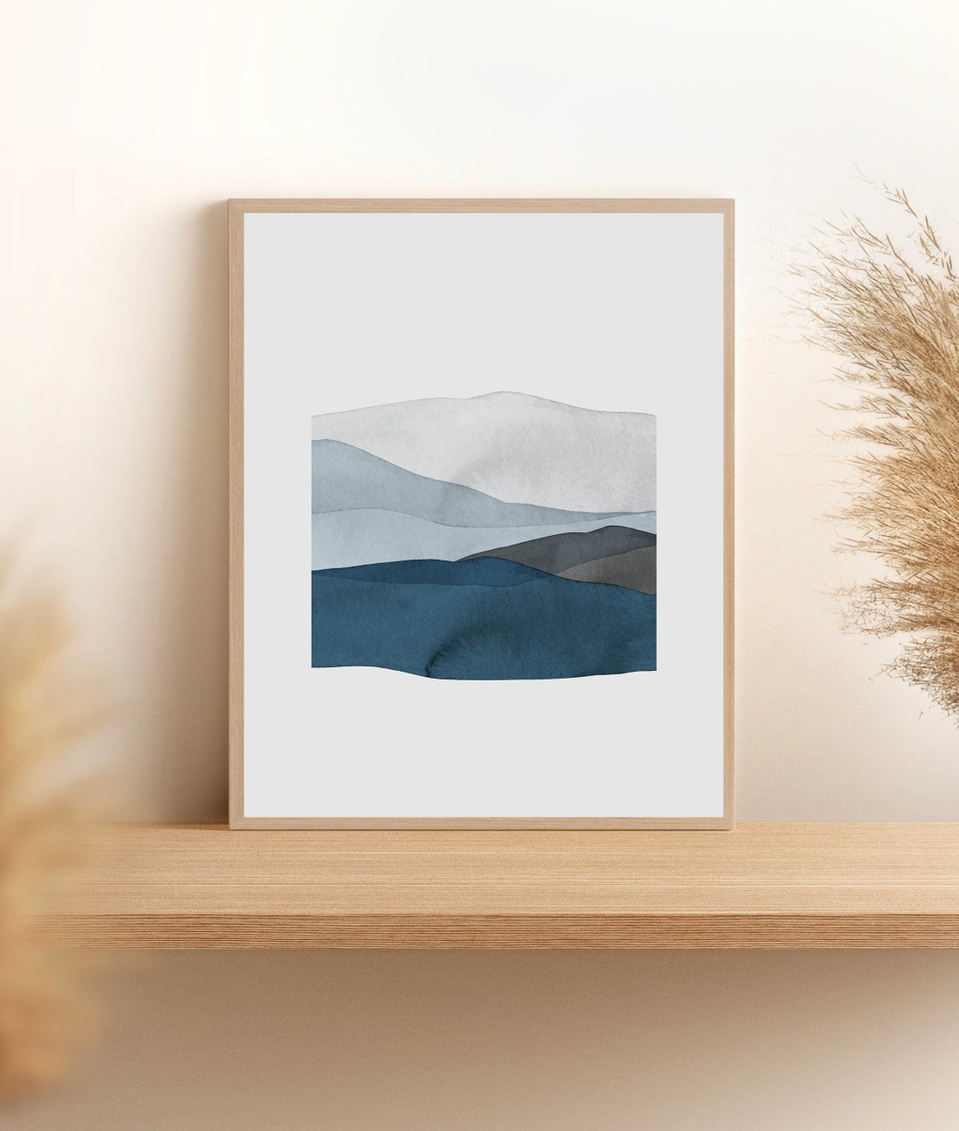 PRINTABLE Wall Art, Navy Wall Art, Blue Wall Art, Ocean Print, Living