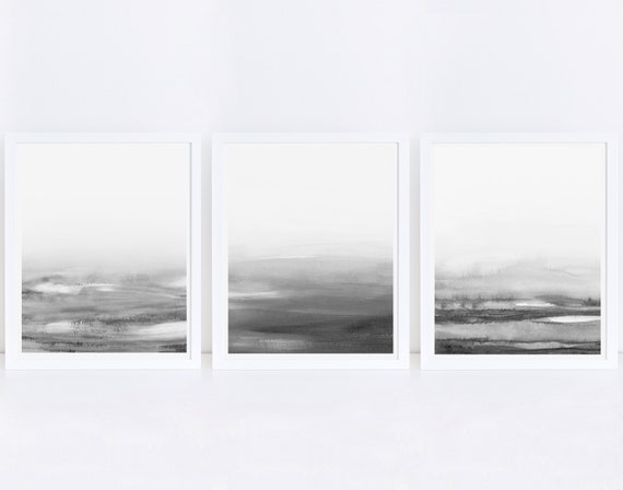 Set of 3 Prints PRINTABLE Print Set Black and White Prints - Etsy