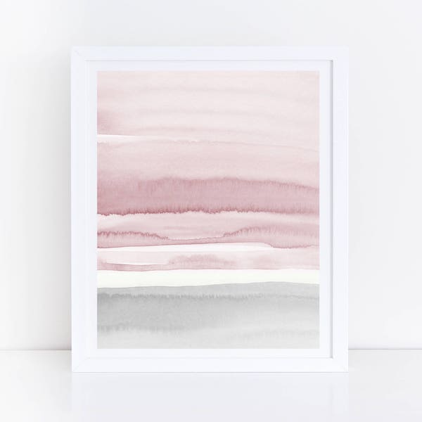 Pink Grey Wall Art Etsy