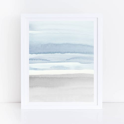 Printable Abstract Art Watercolor Wall Art Sky Print Blue - Etsy
