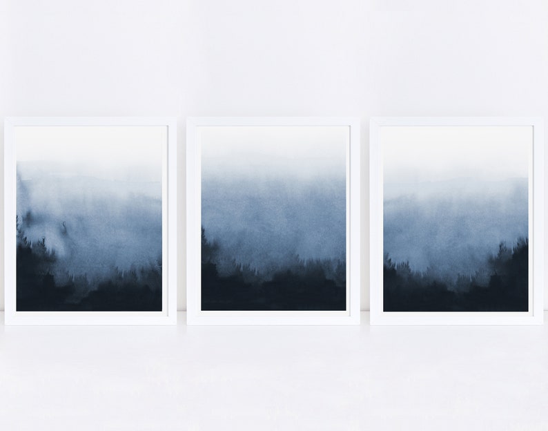 Set of 3 Prints Printable Art Abstract Art Print Set Three | Etsy