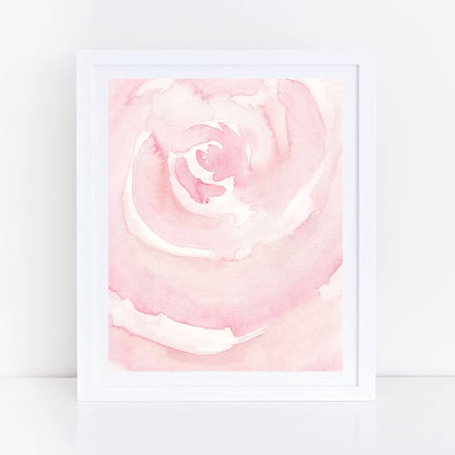 Blush Prints Blush Pink Watercolor Art Printable Watercolor - Etsy