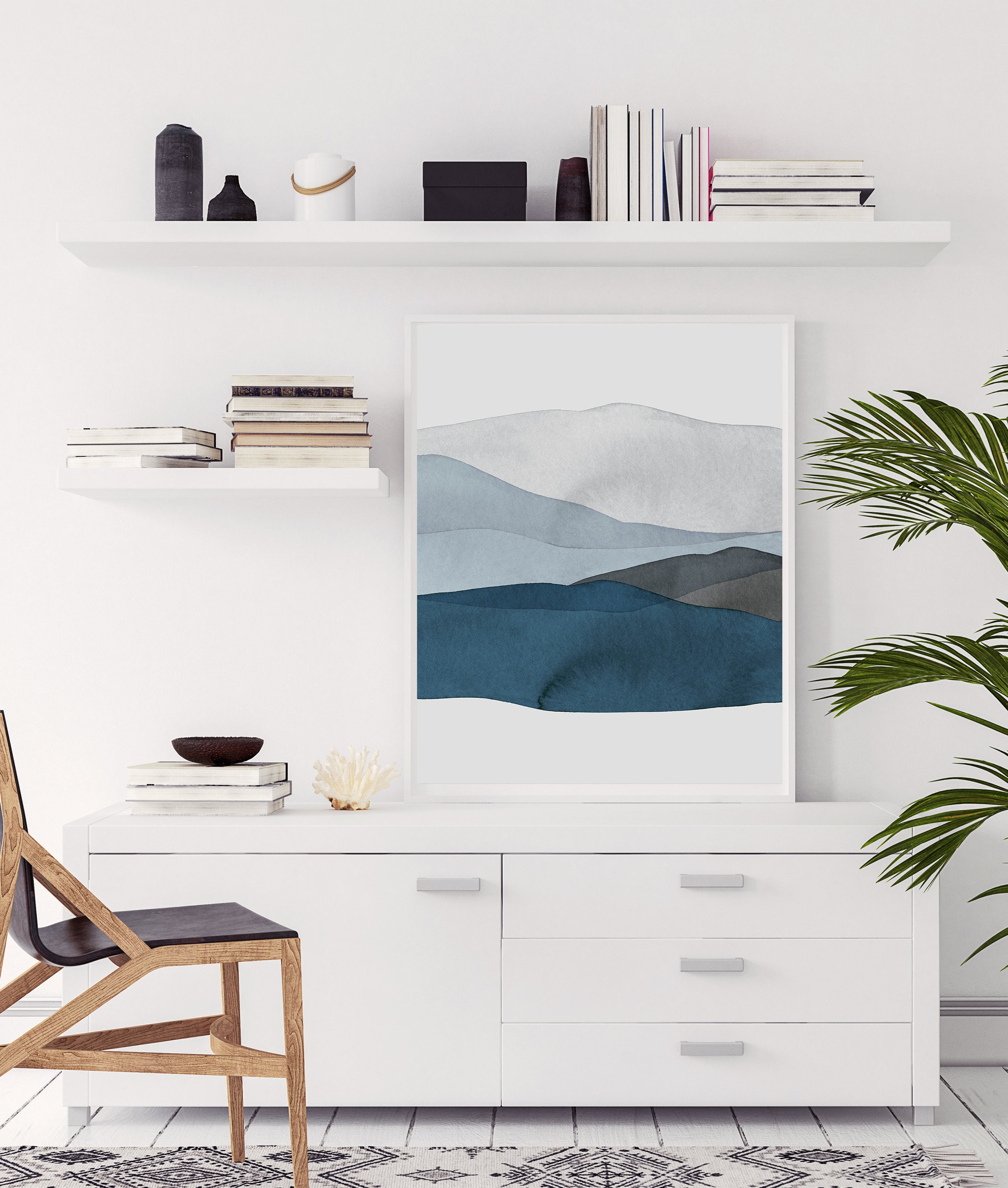 PRINTABLE Wall Art Navy Wall Art Blue Wall Art Ocean Print Etsy