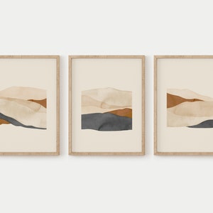 Earth Tones Wall Art, Printable Wall Art, 3 Piece Wall Art, Set of 3 Prints, Neutral Wall Art, Earthy Wall Art, Living Room Print Set, 30x40