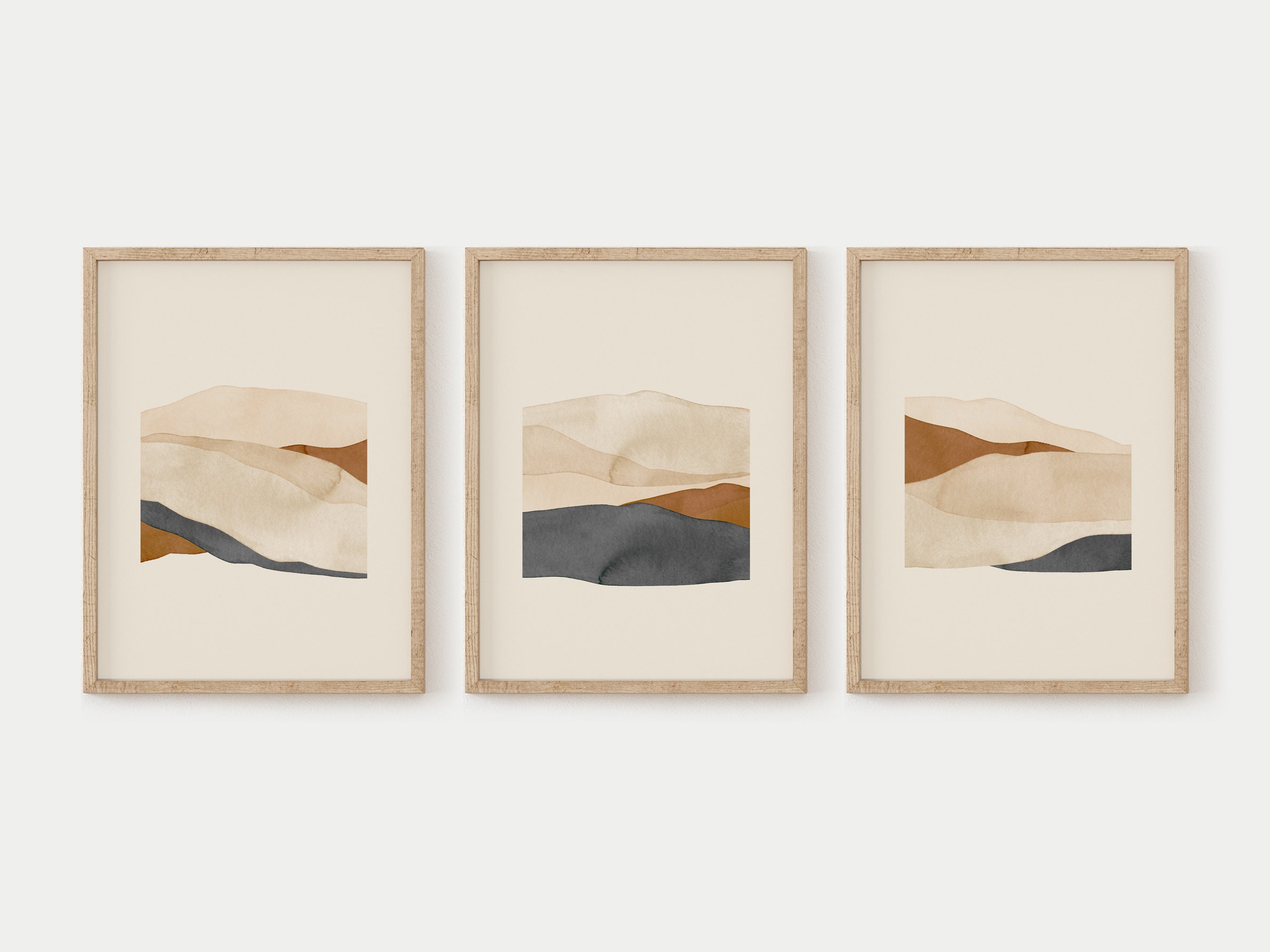 Earth Tones Wall Art, Printable Wall Art, 3 Piece Wall Art, Set of 3 Prints, Neutral Wall Art, Earthy Wall Art, Living Room Print Set, 30x40