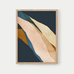 Navy Wall Art, PRINTABLE Wall Art, Abstract Wall Art, Statement Wall ...