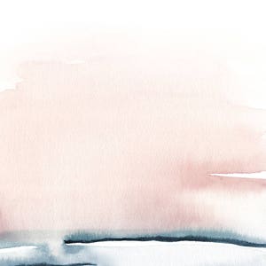 May include: Abstract watercolor painting with a soft pink and blue color scheme. The painting features a light pink gradient at the top, fading into a light blue gradient at the bottom. The colors are blended together seamlessly, creating a soft and ethereal effect.