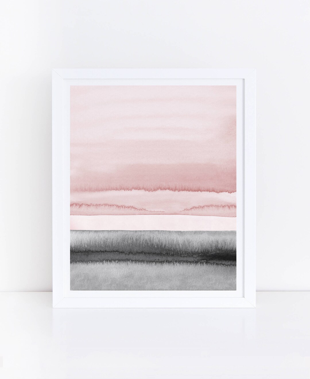 Pink and Black Wall Art, Abstract Printable Art, Pink and Gray Print