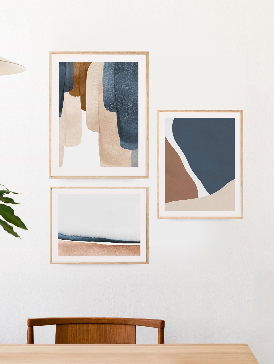 Set of 3 Prints, Neutral Wall Print, Printable Wall Art, Abstract Art ...