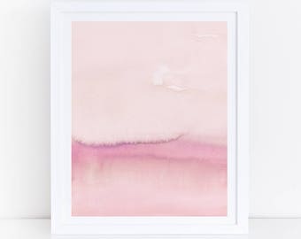 Pink Abstract Art, Pink Watercolor Print, Blush Print, Modern Abstract Art, Abstract Wall Art, Abstract Print, Abstract Printable,  Pastel