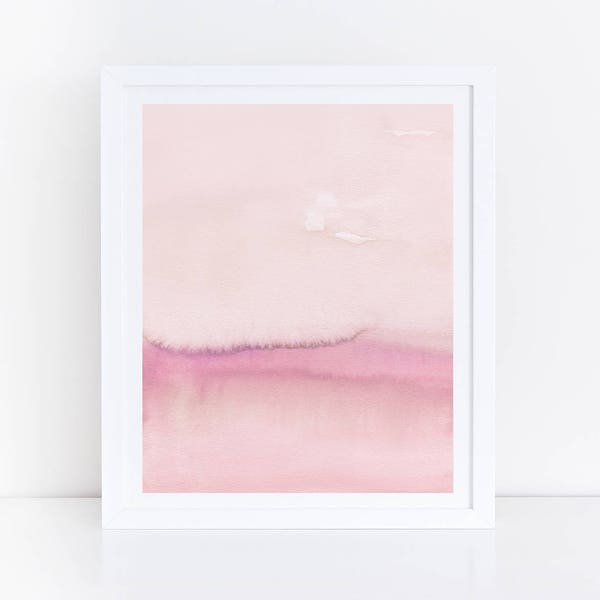 Pink Abstract Art, Pink Watercolor Print, Blush Print, Modern Abstract Art, Abstract Wall Art, Abstract Print, Abstract Printable,  Pastel