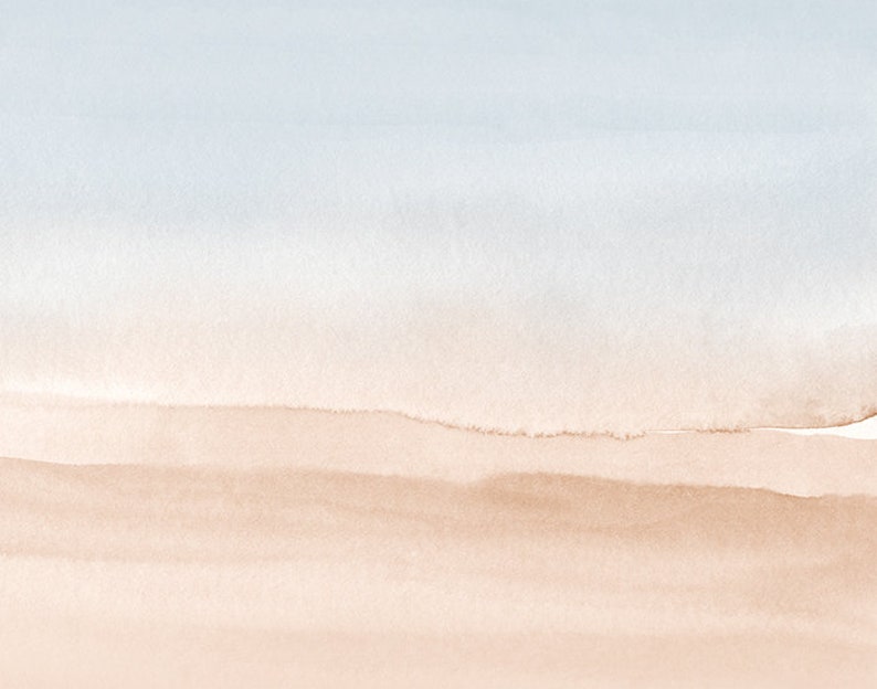 Neutral Print, Printable Wall Art, Desert Landscape, Abstract Art, Horizontal Wall Art, Watercolor Print, Neutral Wall Art, 24x36 Print image 4
