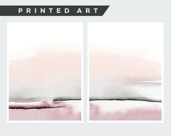 Abstract Art, GICLEE PRINTS, Set of 2 Prints, Bedroom Wall Art, Wall Prints, Print Set, Two Prints, Blush Pink Art, Living Room Art, Prints