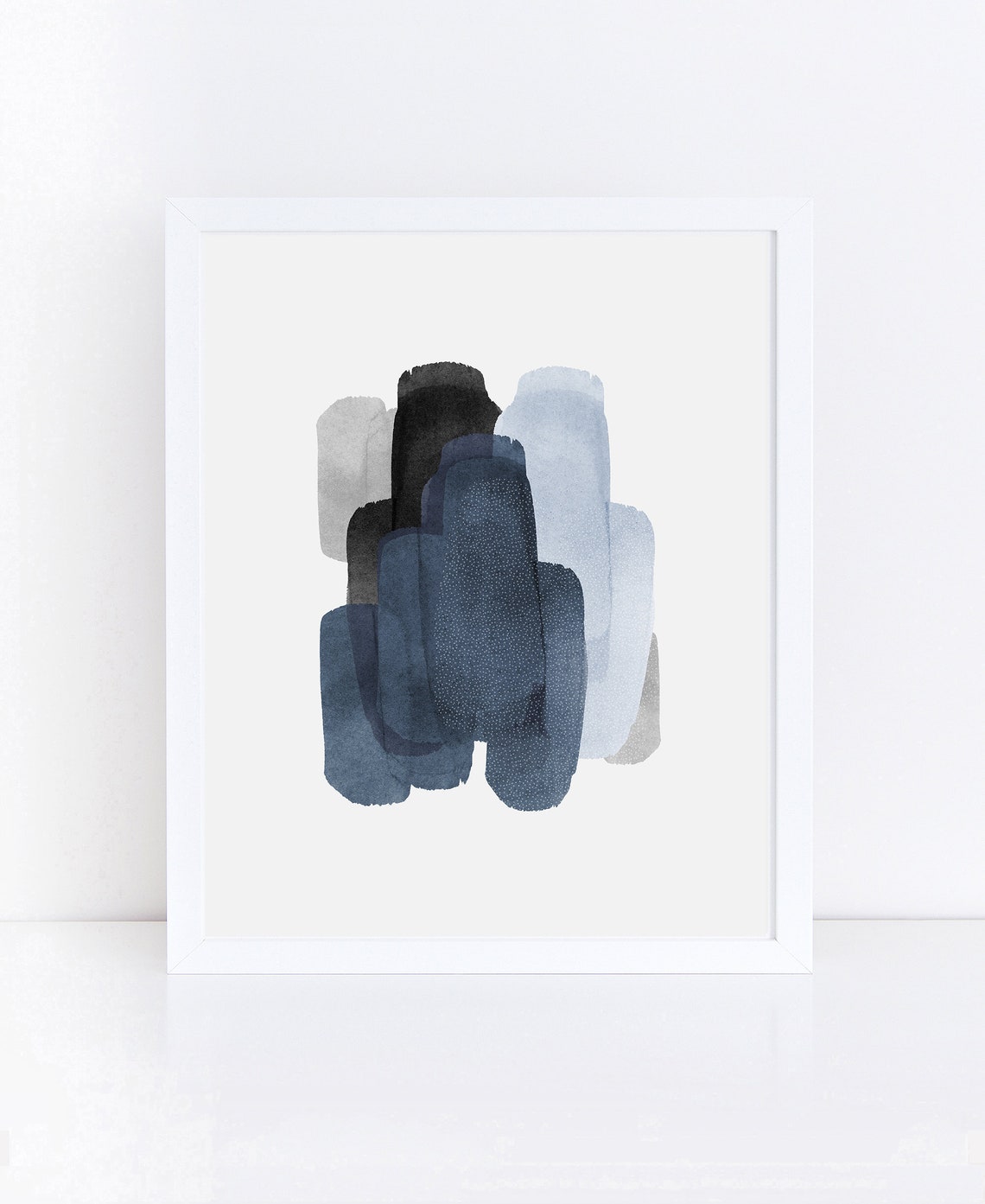 Printable Wall Art Blue Wall Art Blue Watercolor Print Blue Etsy