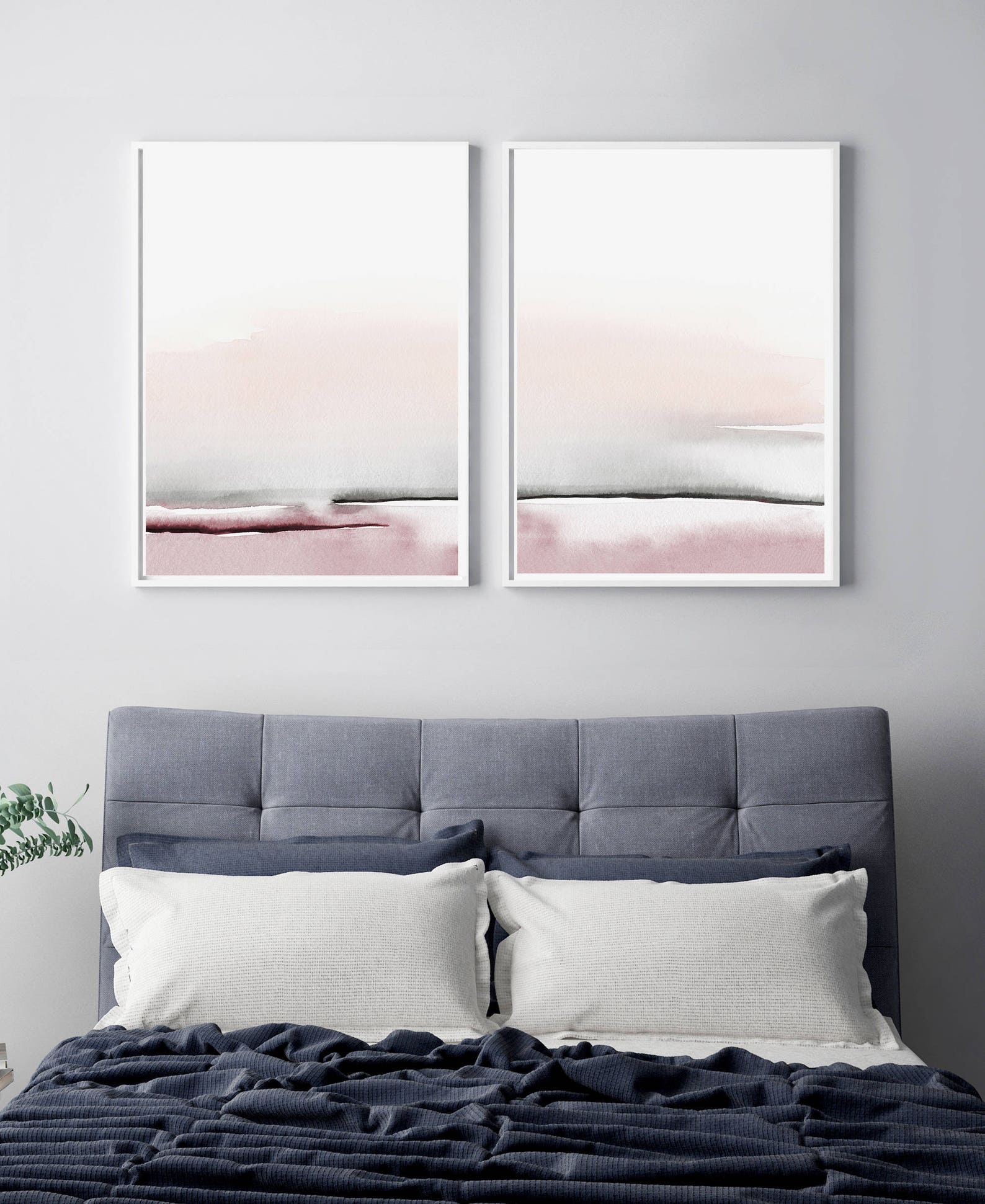 Bedroom Print Set PRINTABLE Wall Art Set of 2 Prints Etsy