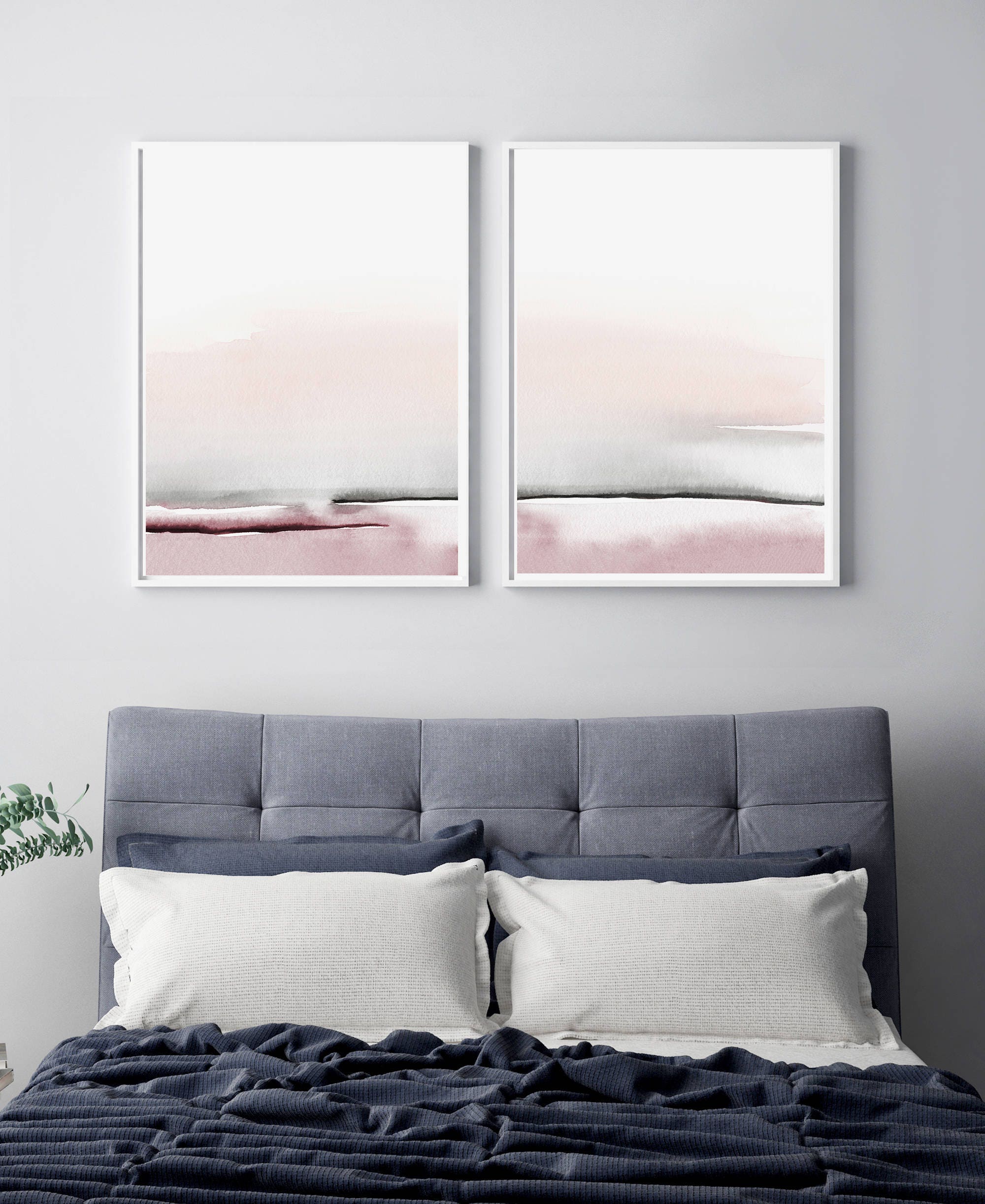Bedroom Print Set PRINTABLE Wall Art Set of 2 Prints Etsy