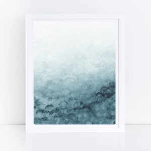 Sarcelle d’hiver murale Art, Teal Printable Art, Art abstrait et imprimable, Printable Art 24 x 36, aquarelle Art abstrait moderne, impression, Sarcelle d’hiver décoration murale, Art