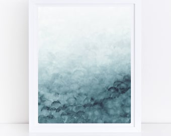 Teal Wall Art, Teal Printable Art, Abstract Printable Art, 24x36 Printable Art, Watercolor Print, Modern Abstract Art, Teal Wall Decor, Art