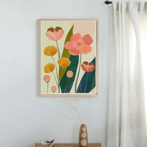 bright floral set of 2 prints