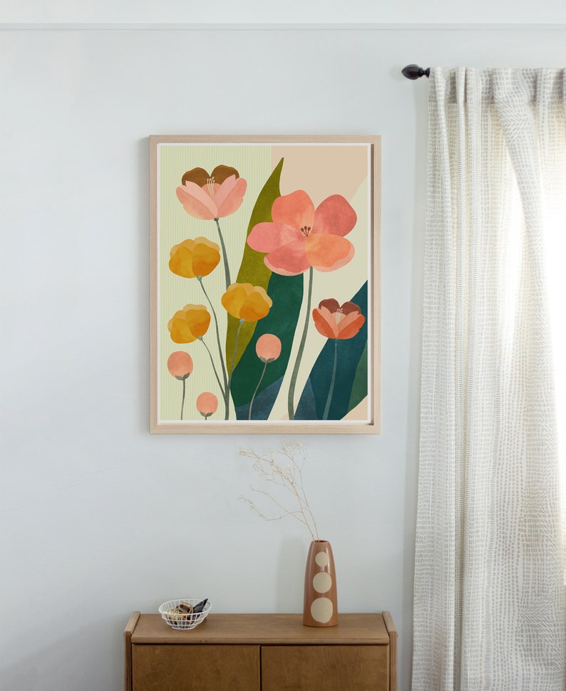 bright floral set of 2 prints