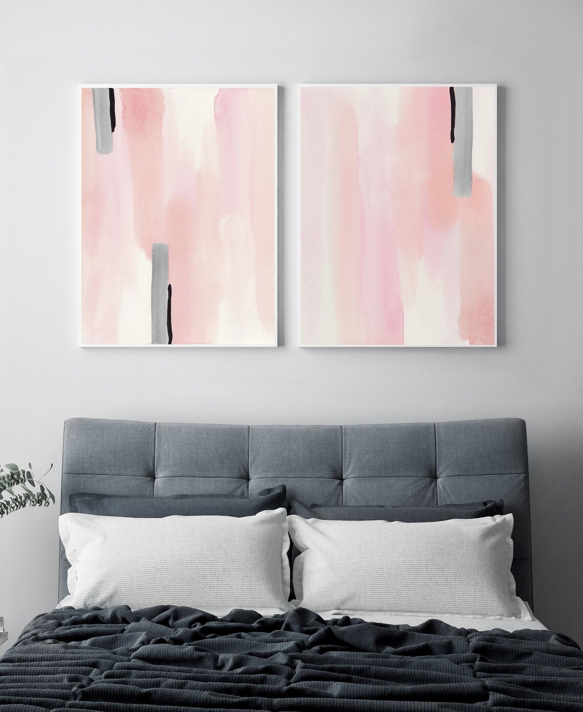 Bedroom Print Set PRINTABLE Wall Art Set of 2 Prints | Etsy