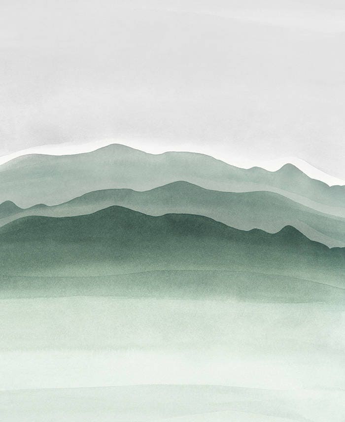 Sage Green and Gray Wall Art Printable Art Watercolor Print - Etsy