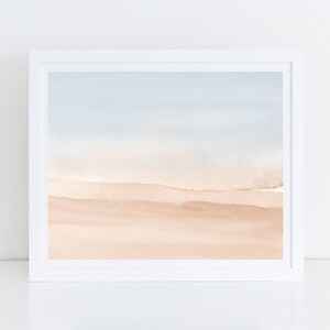 Neutral Print, Printable Wall Art, Desert Landscape, Abstract Art, Horizontal Wall Art, Watercolor Print, Neutral Wall Art, 24x36 Print image 3