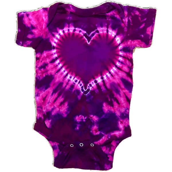 Tie dye baby body suit #10 pink  Cosmic Cotton Vermont