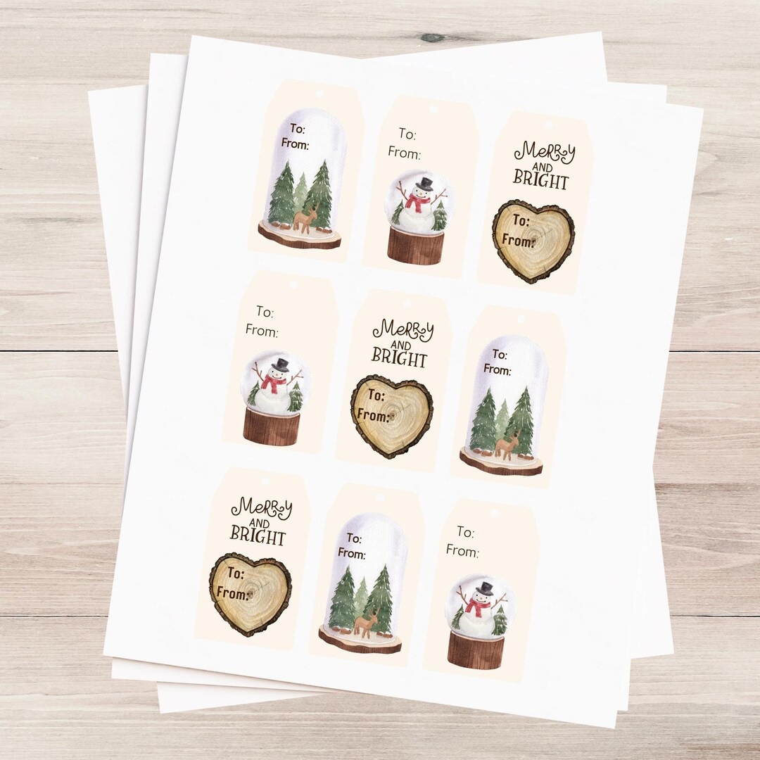 Print-at-home Rustic Cabincore Christmas Gift Tags. These Country ...