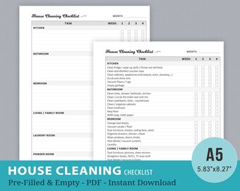 house cleaning chores checklist weekly cleaning checklist etsy checklist for cleaning house