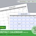 Editable Calendar Templates, Editable PDF, Printable Calendar, Monthly ...