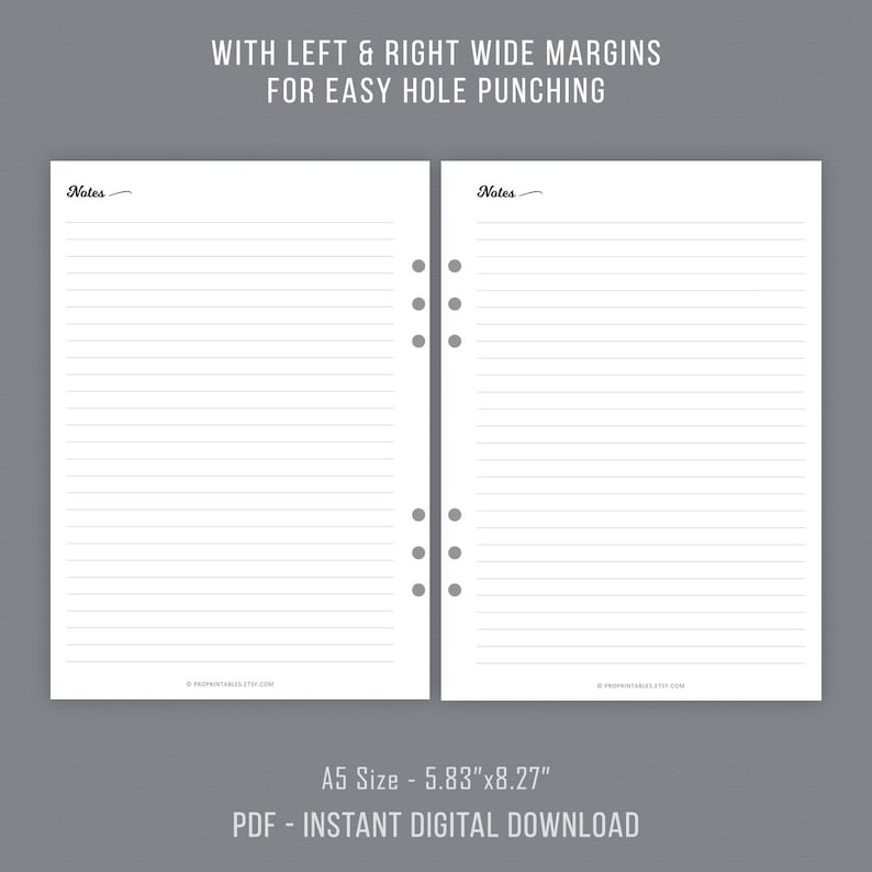 Layout Notes Sheet.pdf Notes Page Template, Notebook Pages Printable, Grid Notes, Filofax ...