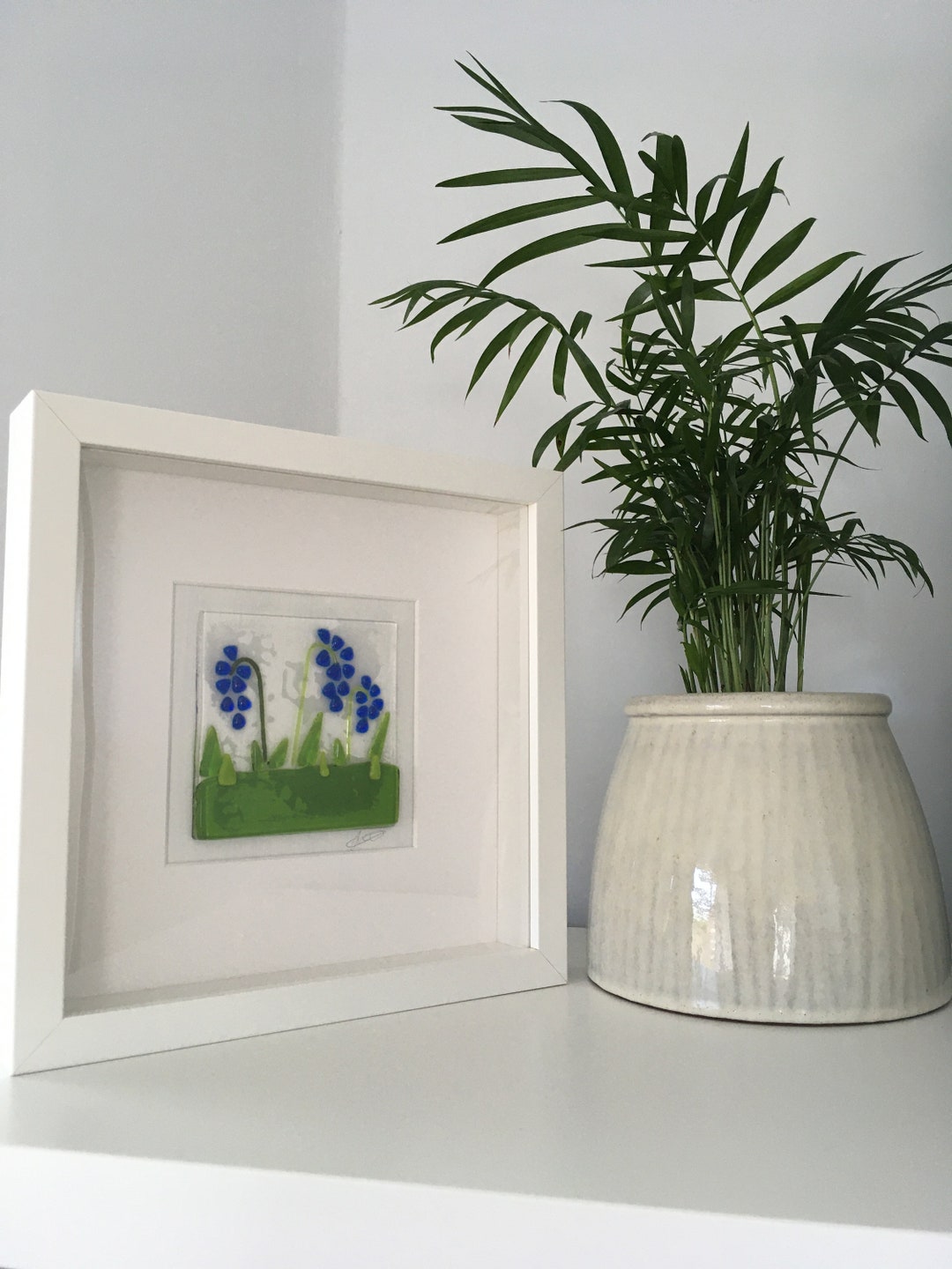 Bluebell Fused Glass Box Frame Etsy