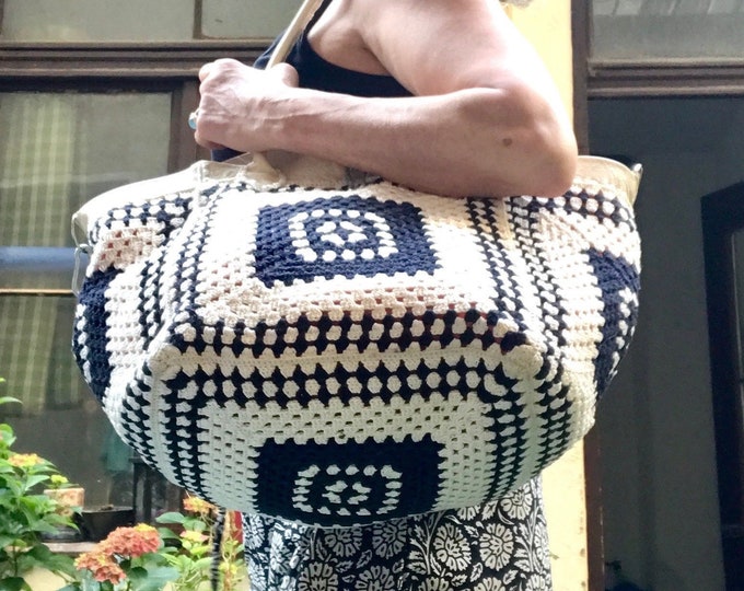 Big XL- oversized hippie crochet bag Grannylove Weekender Beachbag