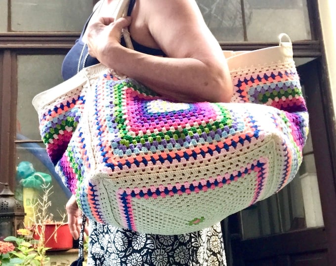 Big XXL- oversized hippie crochet bag Grannylove Weekender Beachbag