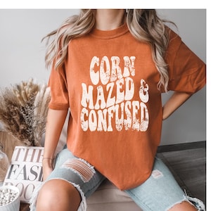 Corn Mazed and Confused shirt, Halloween tee, Pumpkin Patch tee, Corn Maze shirt, Fall shirt,