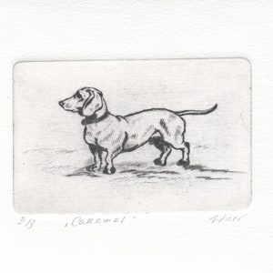 Original etching &quot;Caramel&quot;