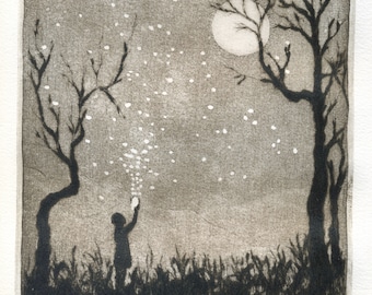 original engraving "fireflies"