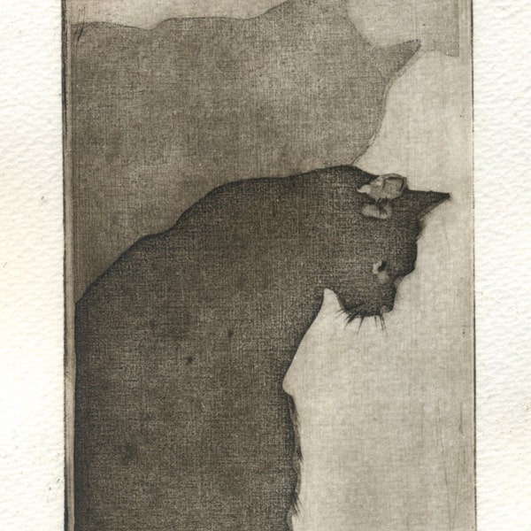 Original Etching "Night", handmade by MiniBrandAtelier